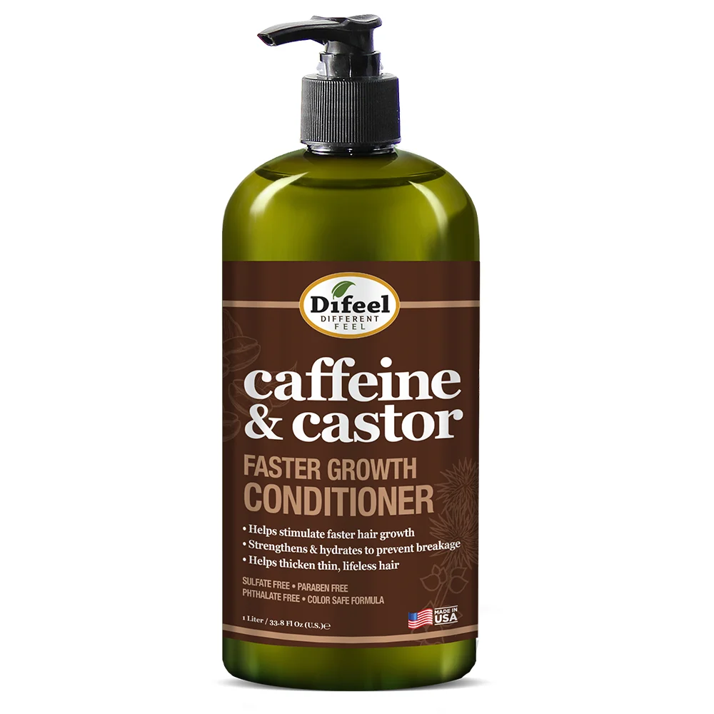 Difeel Caffeine & Castor Acondicionador Anticaída - Pro Crecimiento 1L