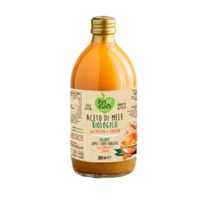Vinagre de Manzana con Jengibre y Cúrcuma Orgánico